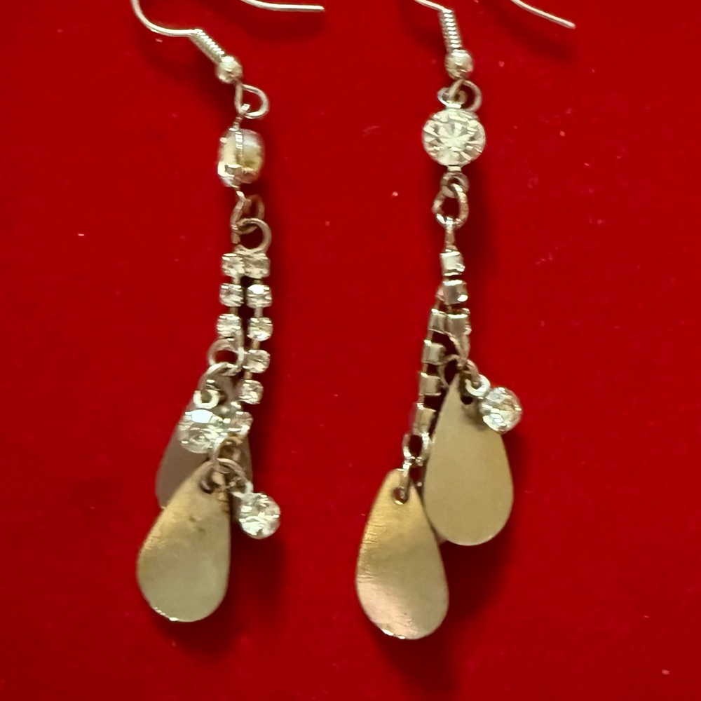 Elegant Gold and Silver Dangle Earrings